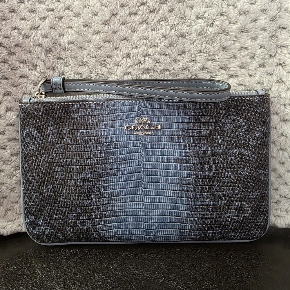 Coach Blue Wristlet